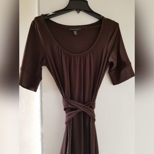 Laundry by Shelli Segal Brown matte jersey dress